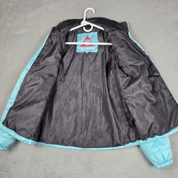 Gerry Jacket Womans Size L Green Fleece Lined Hooded Long Sleeve Insulated Coat - Picture 16 of 16